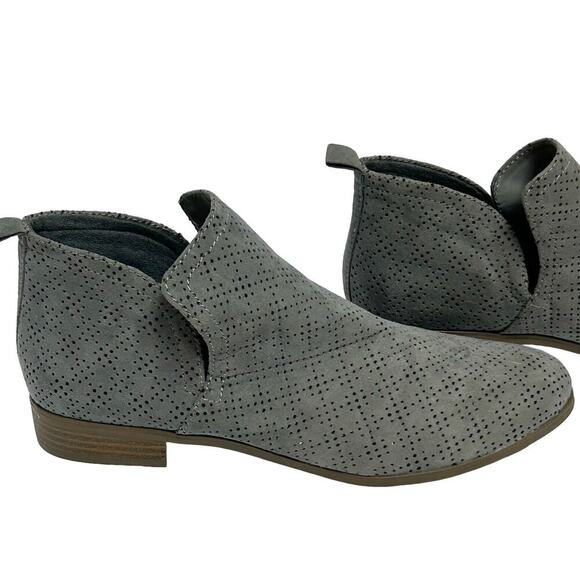 Dr. Scholl's Shoes - DR SCHOLLS Rise Women's Ankle Shadow Grey Perforated Microsuede Boots Size 8.5